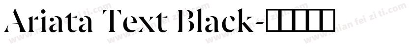 Ariata Text Black字体转换